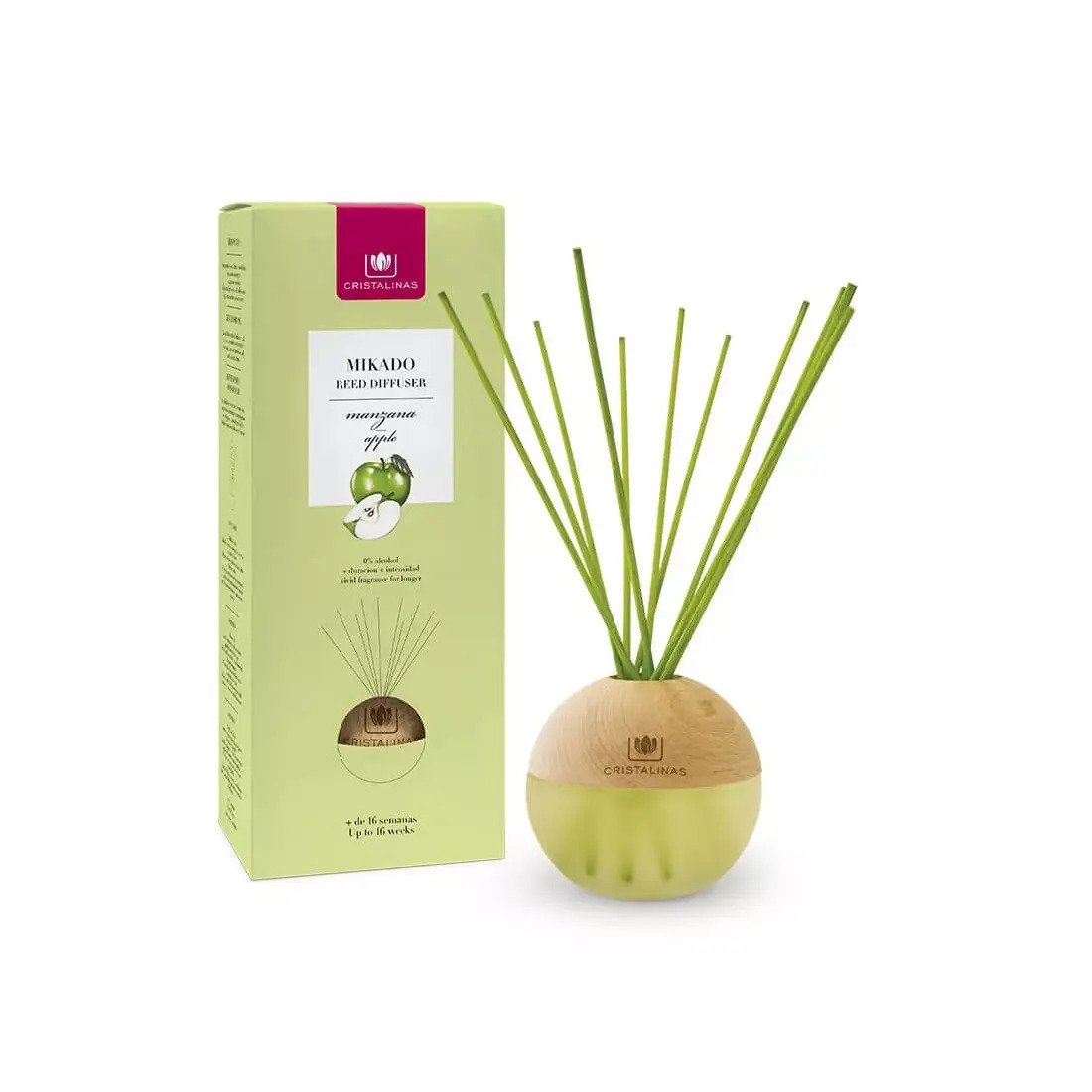 西班牙直送 | Cristalinas Premium - Sphere Reed Diffuser 180ml - Green Apple Cristalinas