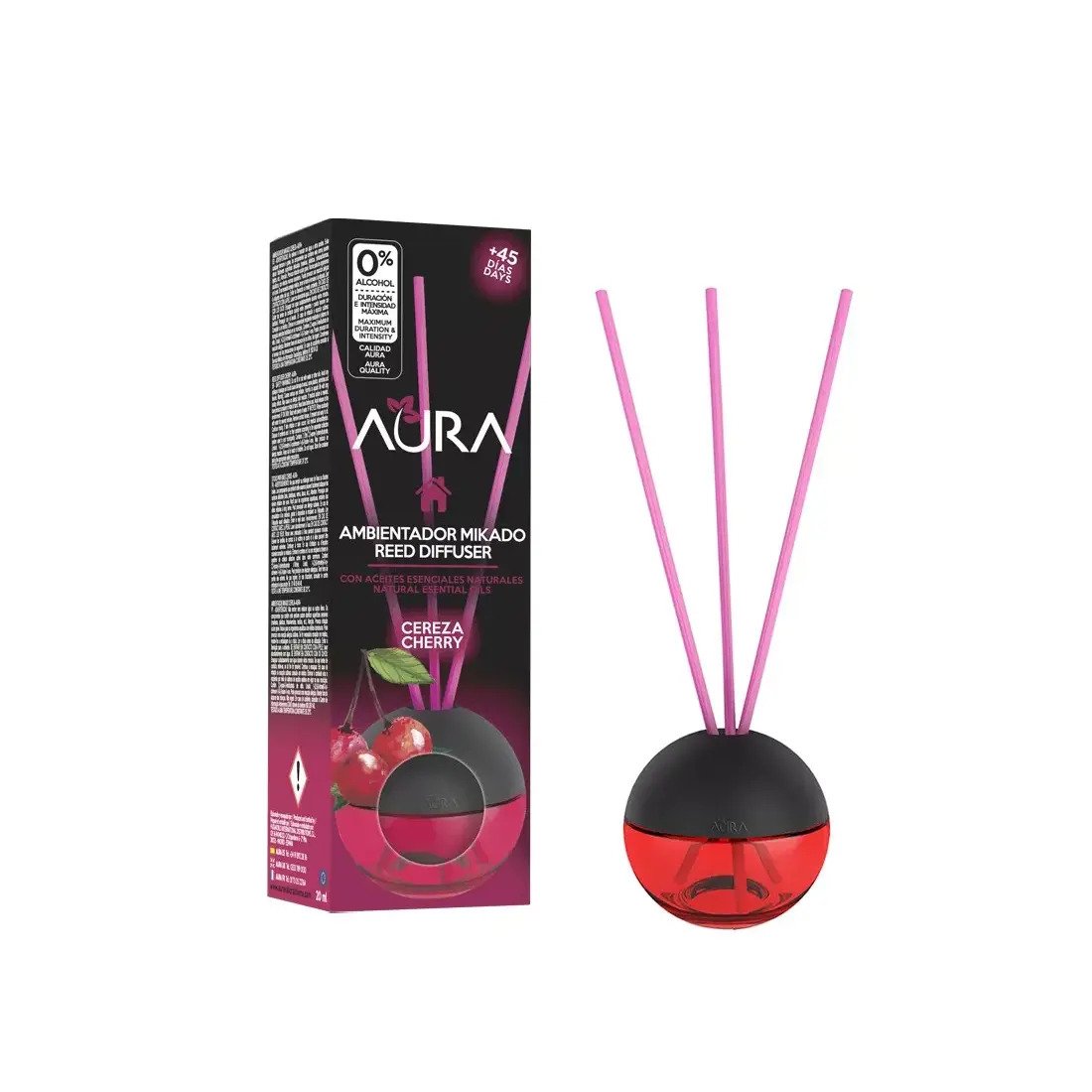 (Cherry 櫻桃) Aura Mikado Sphere Reed Diffuser 霧黑香薰 20ml 西班牙直送 | AURA