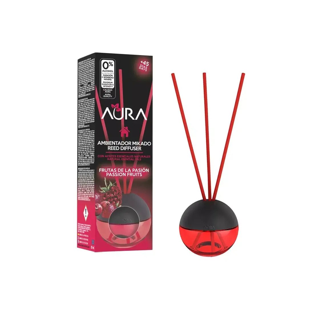 (Passion Fruit 熱情果) Aura Mikado Sphere Reed Diffuser 霧黑香薰 20ml 西班牙直送 | AURA