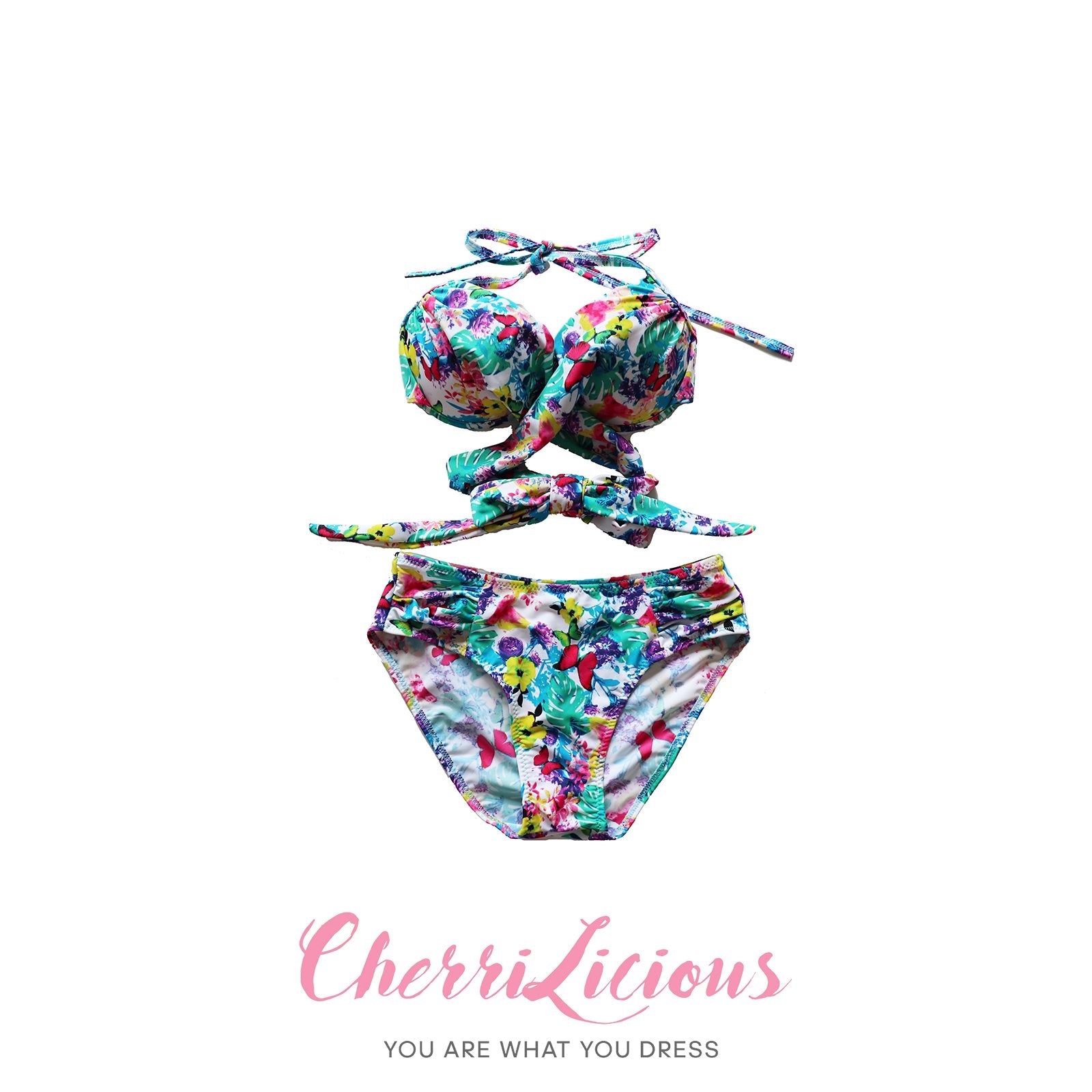 Bikini 碎花交叉帶比堅尼 Cherrilicious