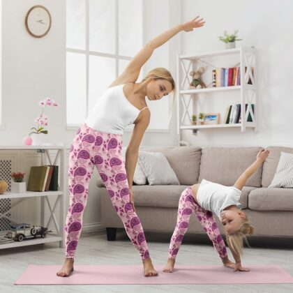 Pink Paisley Bandana Pattern Leggings