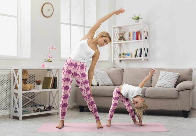 Pink Paisley Bandana Pattern Leggings